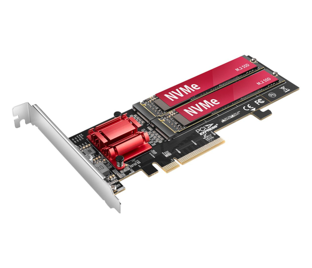 AXAGON PCEM2-ND PCIE 2X NVME M.2 ADAPTER - 1139506 - zdjęcie